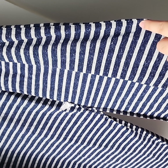 Simple by Suzanne Betro Long Striped Knit Duster Linen Blend Cardigan - Picture 5 of 8